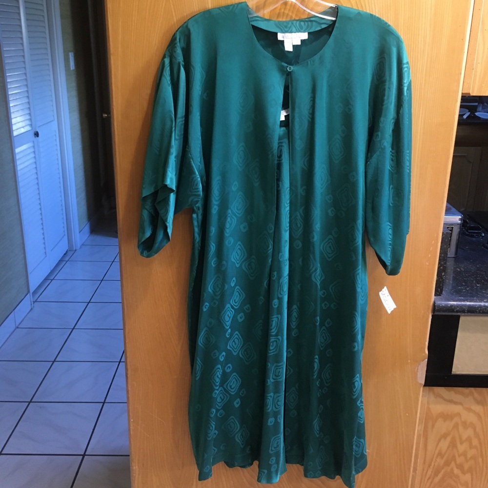 NWT Silk Studio vintage lingerie peignoir set P/S